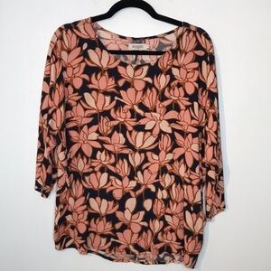 𝅺SOAKED in luxury floral viscose dolmen top
